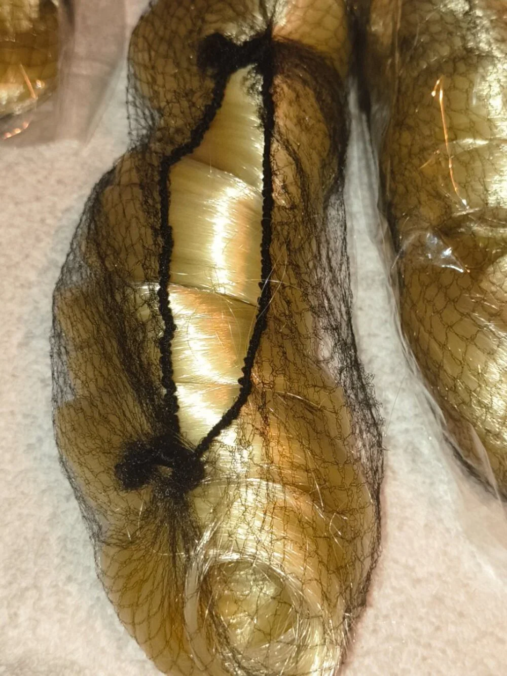 Blonde French Curl Synthetic Hair Extensions